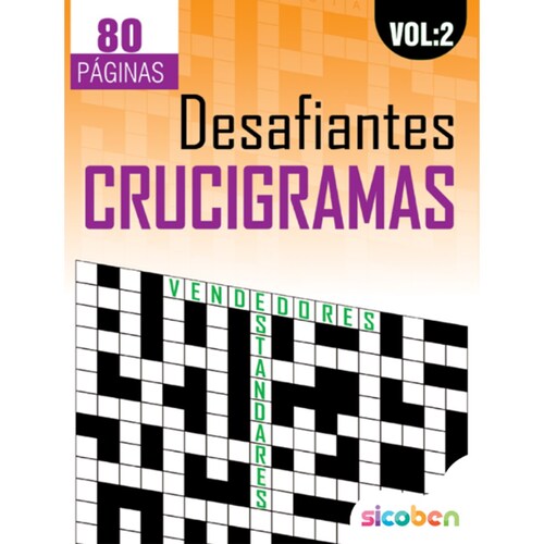 Libro de Crucigramas Desafiantes 20X26Cm 80 Páginas 2 Modelos Wizzdom
