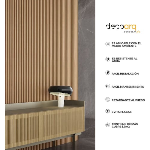Lambrin Plus  Decorativo Madera Roble Gris de 100 Cm X 17 Cm Cubre 1.7 M2 Deco Pvc