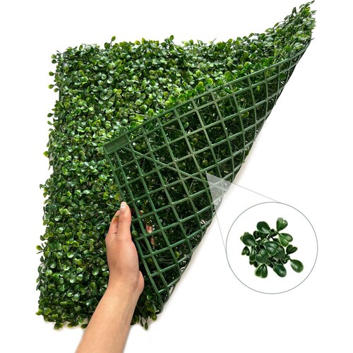 Muro Verde Clásico Arrayan  Follaje Artificial para Muro 50 X 50 Cm Cubre 2M2 Deco Pvc