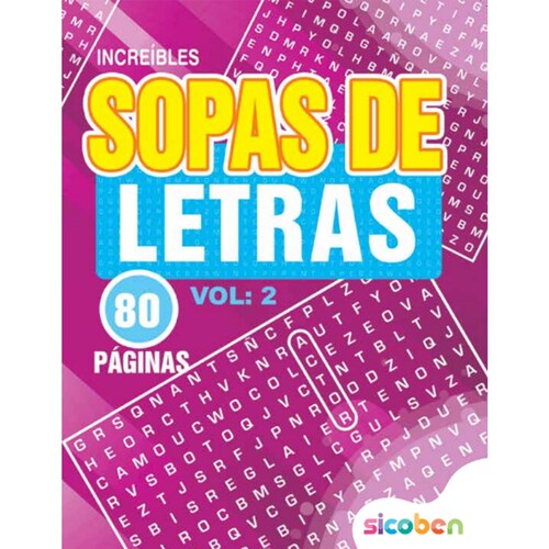 Libro de Sopas de Letras Increíbles I 20X26Cm 80 Páginas 4 Modelos Wizzdom