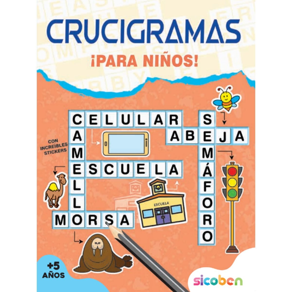 Libro de Crucigramas para Ni os 20X26Cm 48 P ginas 2 Modelos Wizzdom