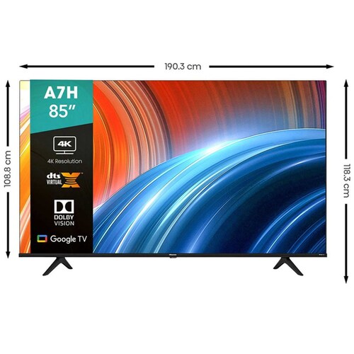 Pantalla 85" Hisense 4K 85A7H