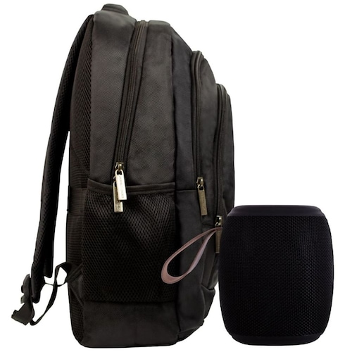 Mochila Portalaptop Perfect Choice Negra+ Bocina Novel Drum