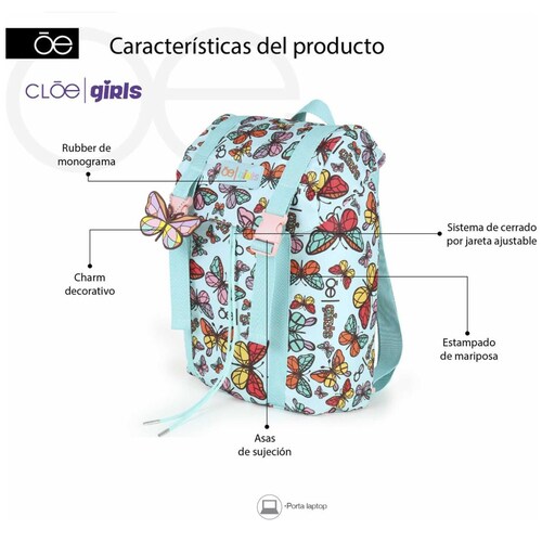 Mochila Tipo Backpack Maviny Rosa Cloe