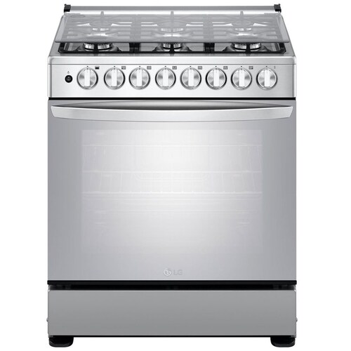 Estufa 6 Quemadores con Puerta Acabado Espejo 5.2 P2 Acero Inoxidable  Lrgz5255S LG
