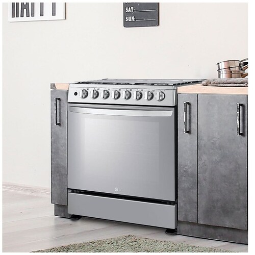 Estufa 6 Quemadores con Puerta Acabado Espejo 5.2 P2 Acero Inoxidable  Lrgz5255S LG
