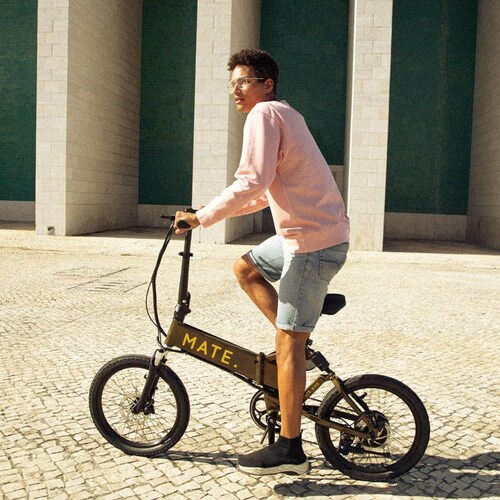 Bicicleta Eléctrica Mate City Olive Gold 250W
