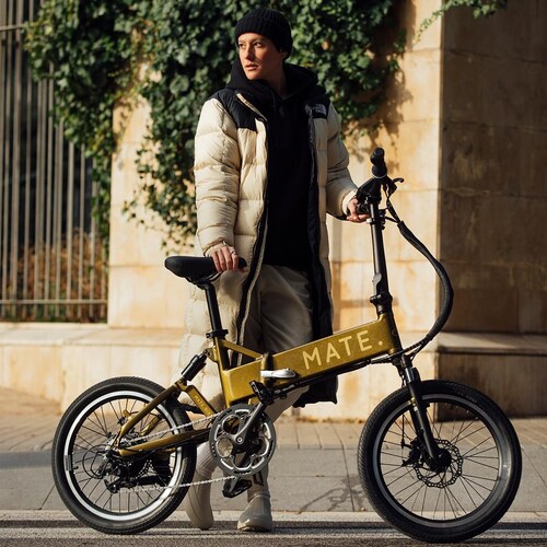 Bicicleta Eléctrica Mate City Olive Gold 250W
