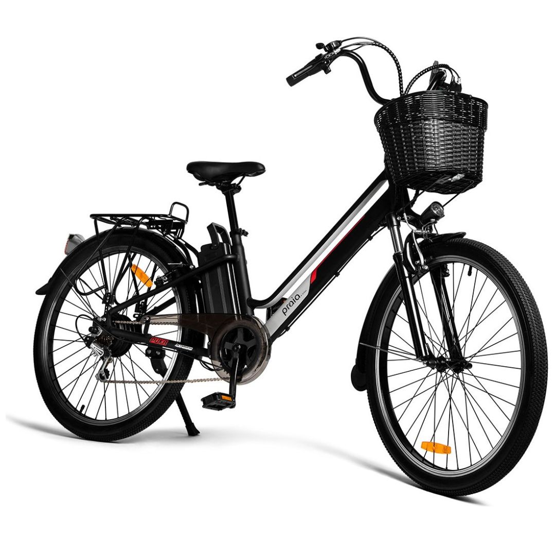 Bicicleta electrica con cesta hot sale