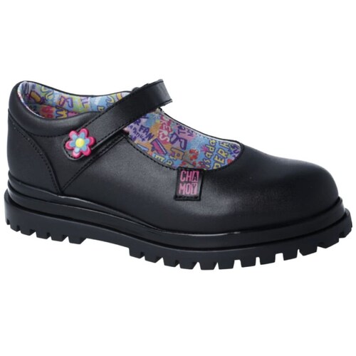 Zapato Escolar con Velcro 18-21 Negro Distroller para Niña