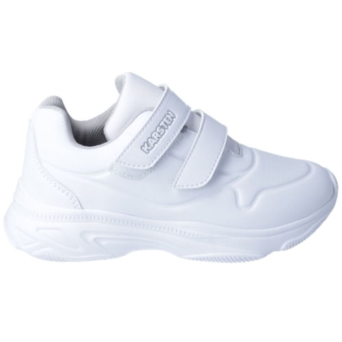 Tenis Escolar con Velcro 15-17 Blanco Karsten para Niño