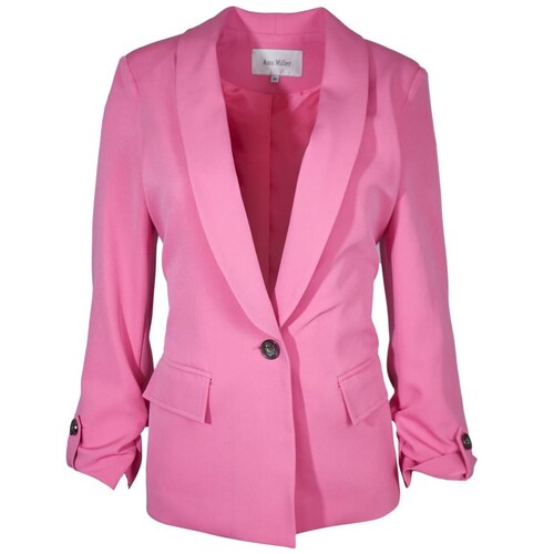 Saco de Cuello Solapa Y Diseño Liso Ann Miller para Mujer