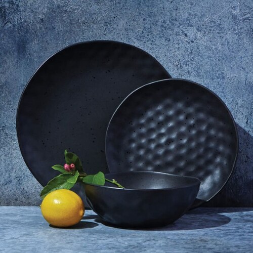 Vajilla Napier Negra 12 Piezas Salt & Pepper