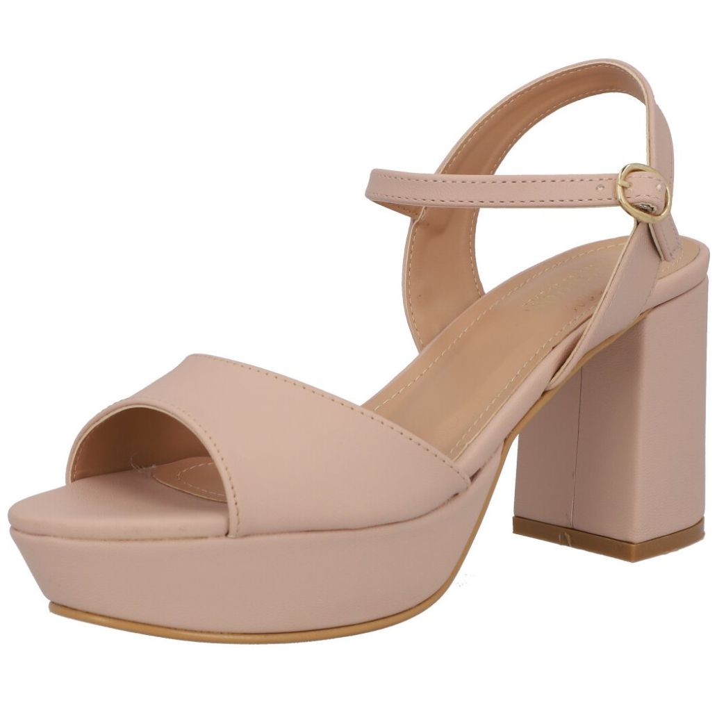 Sandalia hot sale plataforma nude