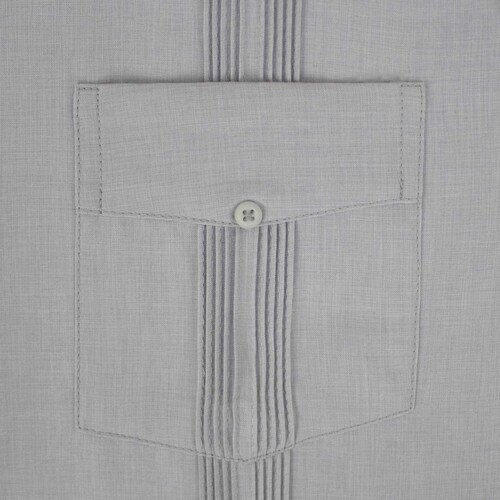 Guayabera Manga Corta Bruno Magnani Gris Perla para Hombre