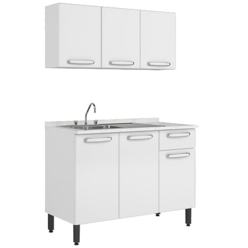Cocina Acero Bertolini Alaska 120 Cm Blanca