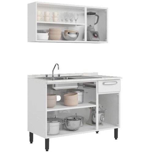 Cocina Acero Bertolini Alaska 120 Cm Blanca