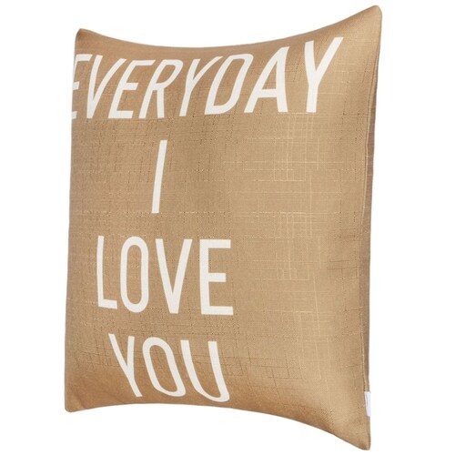 Home Nature Cojín Color Ocre "everyday I Love You 100% Poliéster