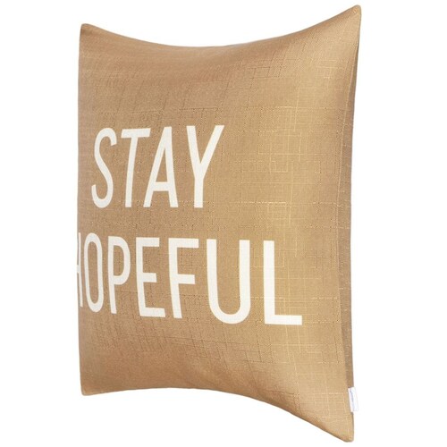 Home Nature Cojín Color Ocre "stay Hopeful" 100% Poliéster