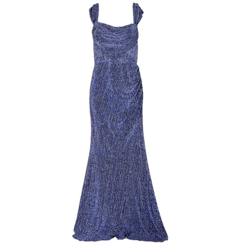 Vestido Largo de Fiesta, Hombro Caído, Metálico, para Mujer Philosophy Jr Nights