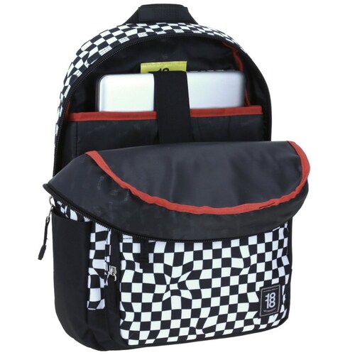 Back Pack Check Juvenil Negro 1818