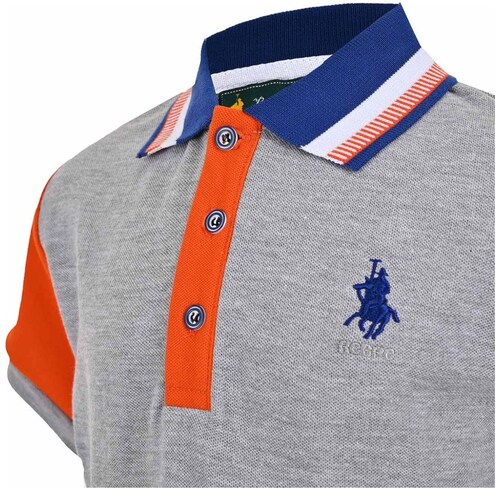 Playera Polo Combinada Royal Polo Club para Niño