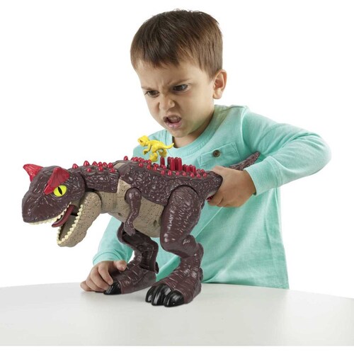 Imaginext Jurassic World Dinosaurio Carnotaurus Modo Defensa