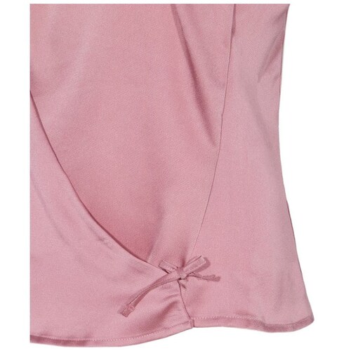 Blusa Apostrophe Manga Larga Cuello V Diseño Satín