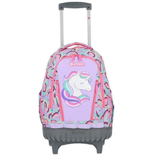 Mochila Tipo Back Pack Rodante S Cross Unicorn Lila Xtrem