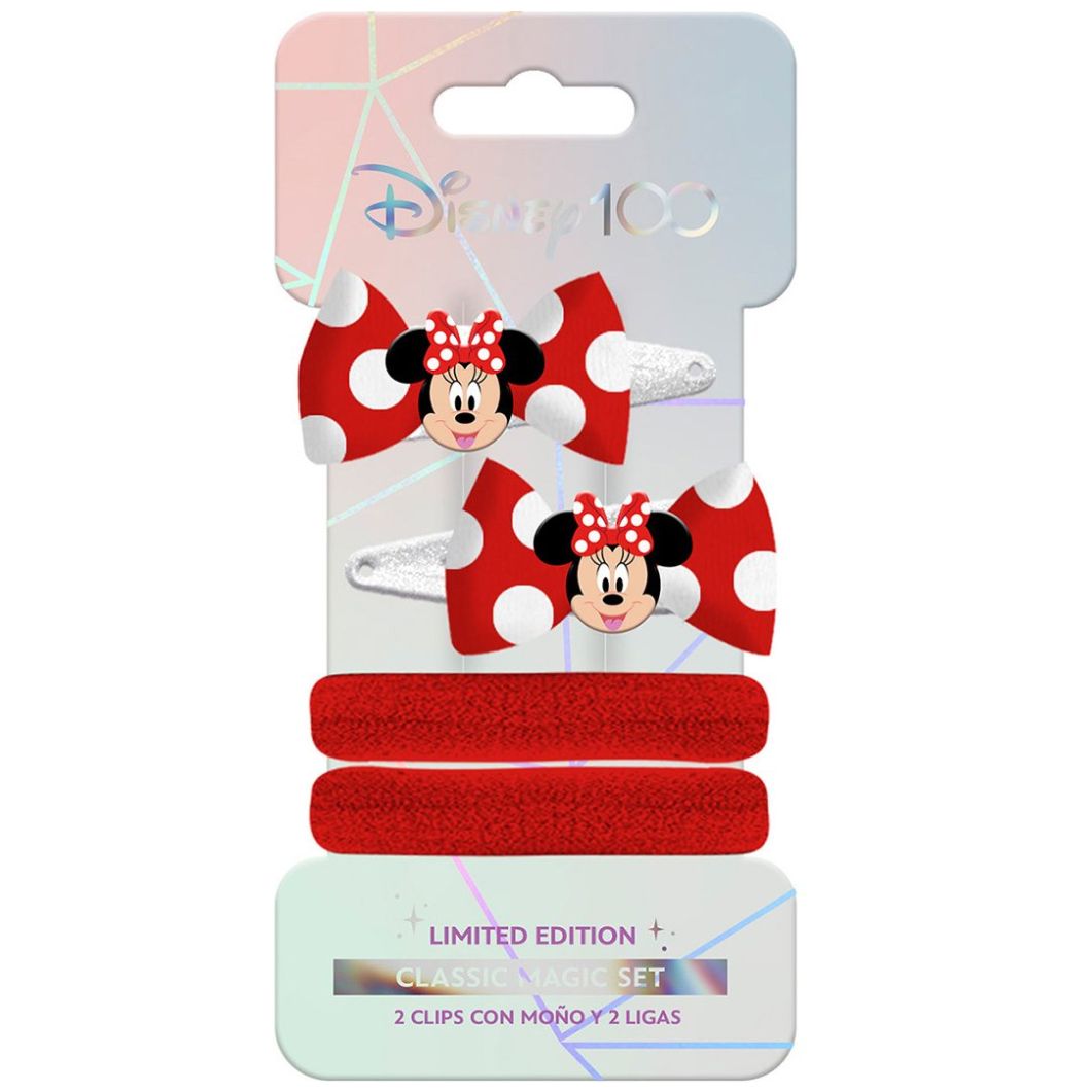 Set de 2 Ligas y 2 Clips Para El Cabello "Disney Minnie" image number 0