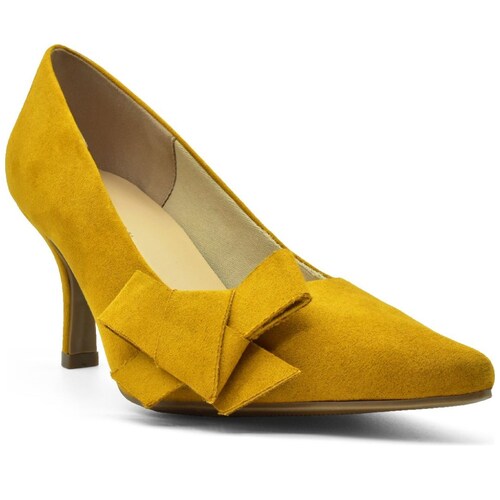 Zapatilla Puntal con Moño Mostaza Paris Hilton.