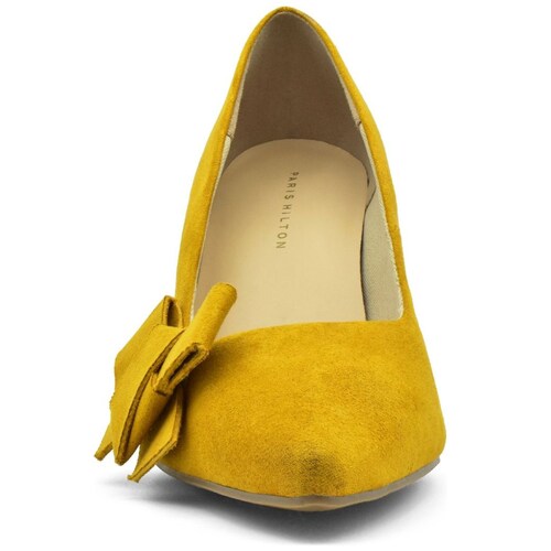 Zapatilla Puntal con Moño Mostaza Paris Hilton.