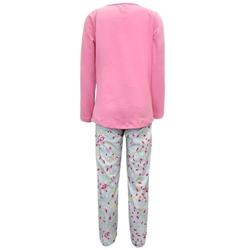 Pijama Barbie Playera Manga Larga Pantalón con Estampado para Niña