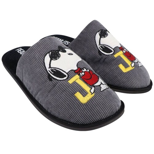 Pantuflas Personajes Peanuts Gris