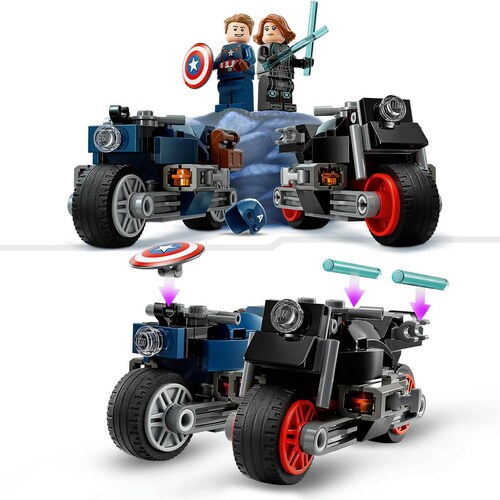 Motos de Black Widow y el Capitán América Lego Super Heroes Marvel