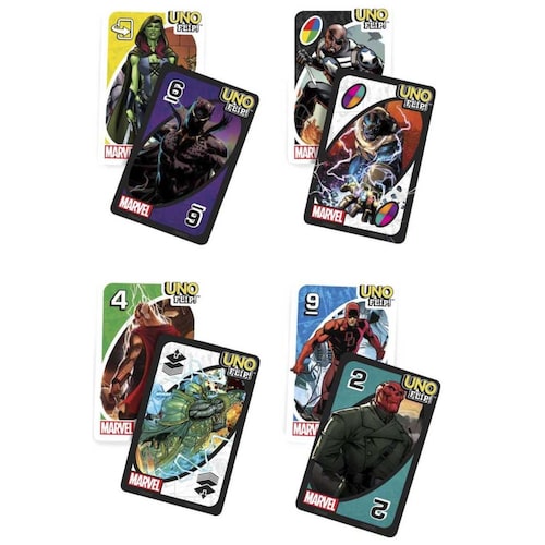 Uno Flip Marvel Juego Cartas Jugar con Amigos para Niños