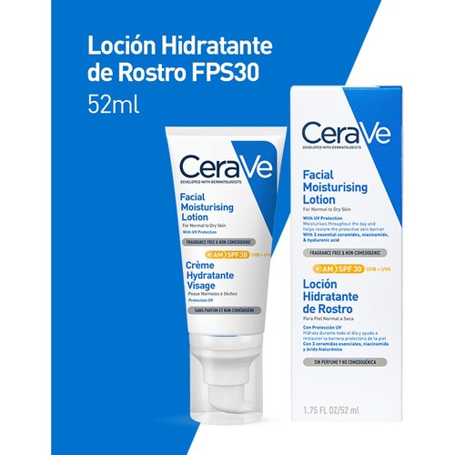 Cerave Loción Facial Hidratante Fps 30 Piel Seca 52Ml