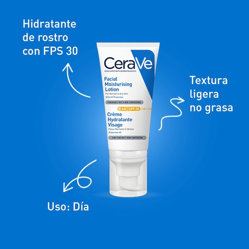 Cerave Loción Facial Hidratante Fps 30 Piel Seca 52Ml