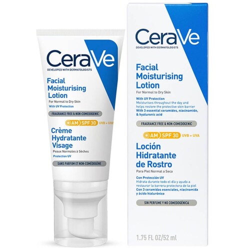 Cerave Loción Facial Hidratante Fps 30 Piel Seca 52Ml