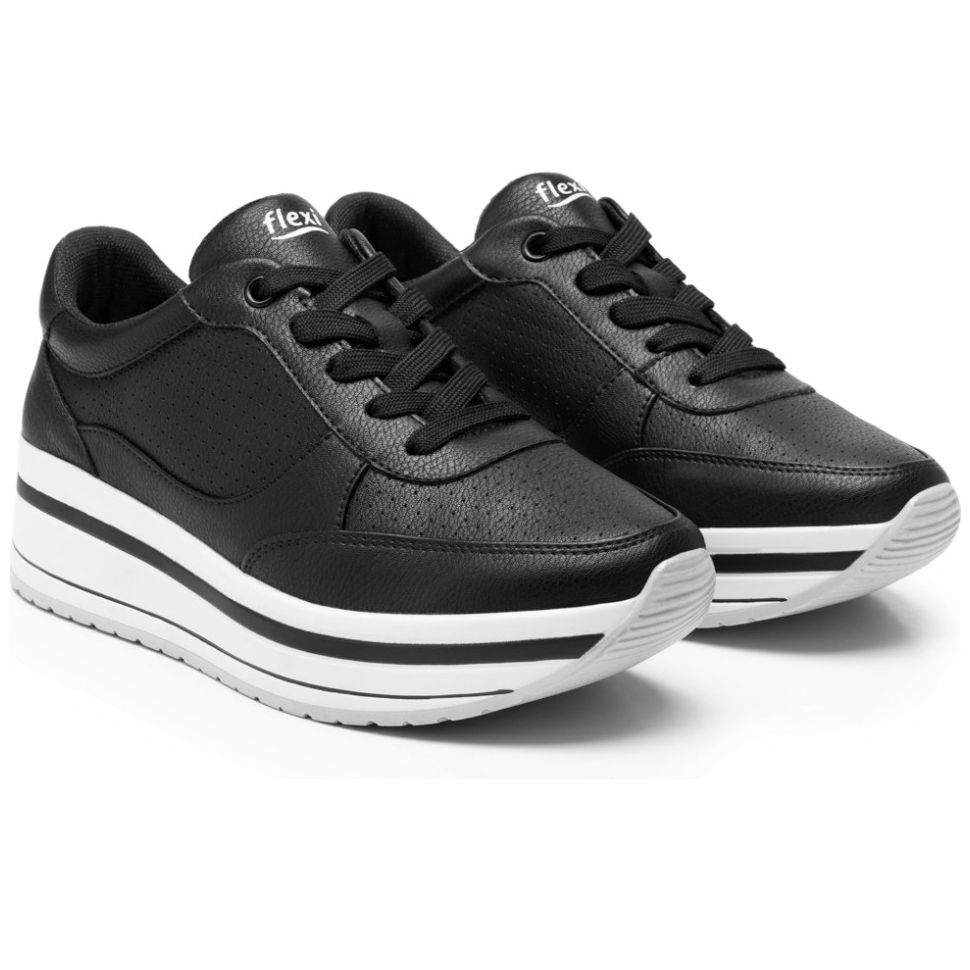 Tenis negro flexi mujer new arrivals