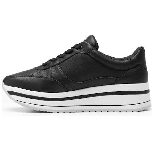 Tenis Urbano Dama con Plataforma Negro Flexi
