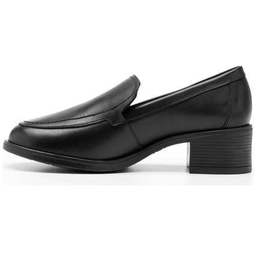 Mocasín Dama con Tacón Casual Negro Flexi