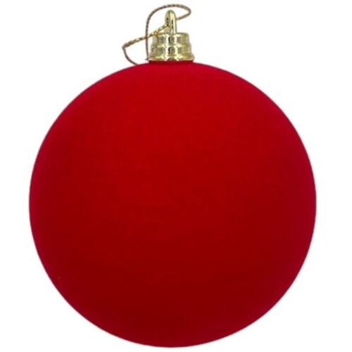 Esfera Terciopelo Rojo 10Cm