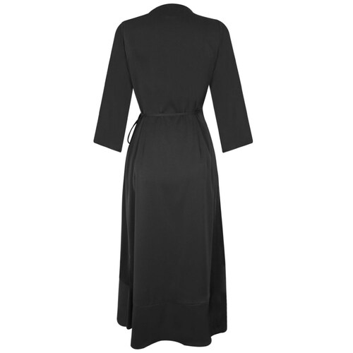 Vestido Elle Manga Tres Cuartos Cuello V Cruzado