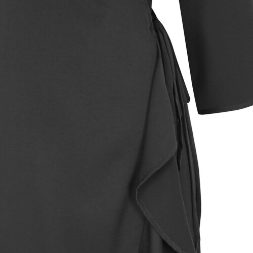 Vestido Elle Manga Tres Cuartos Cuello V Cruzado