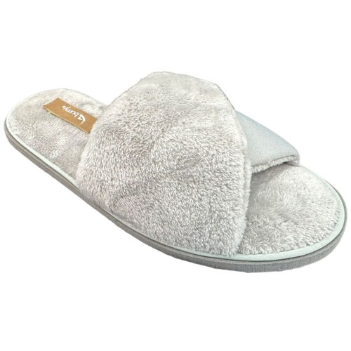 Pantufla Cruzada Tulipán Gris Bumy