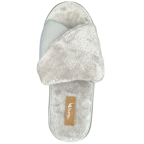 Pantufla Cruzada Tulipán Gris Bumy
