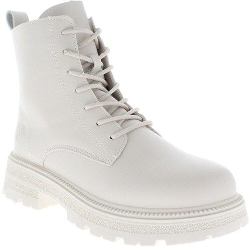 Bota Combat Beige de Agujetas con Cierre Lateral Swiss Navy