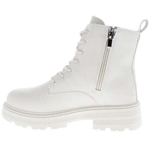 Bota Combat Beige de Agujetas con Cierre Lateral Swiss Navy
