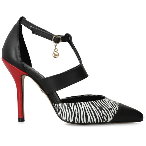 Zapatilla Cebra Ajuste en T Negra Michel Domit